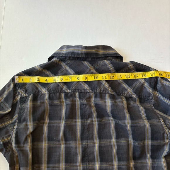 Machine Custom Co. Black/Yellow Plaid Long Sleeve Shirt Men's Medium - Picture 9 of 10